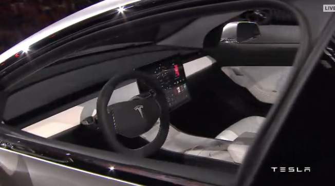 Tesla model 3 interieur